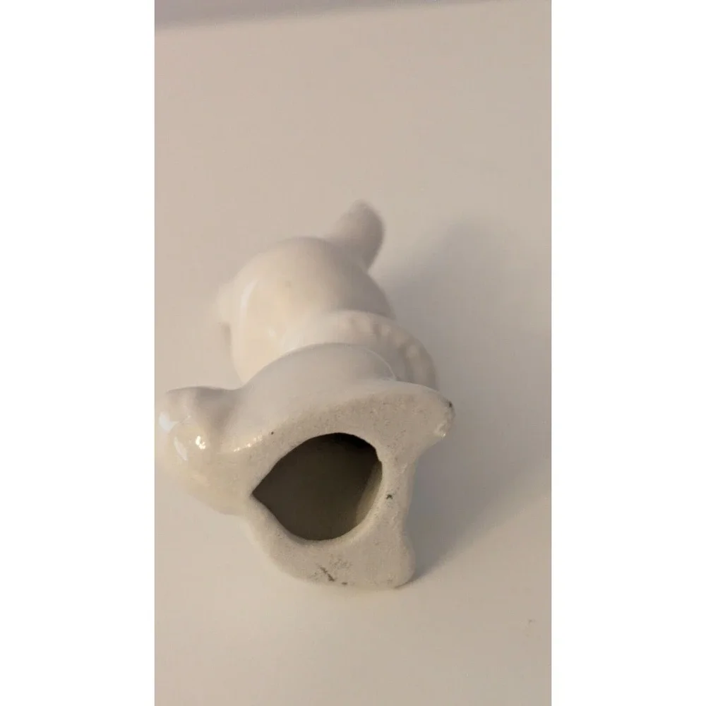 White Ceramic Anthropomorphic Easter Bunny‎ Rabbit 3 1/2
